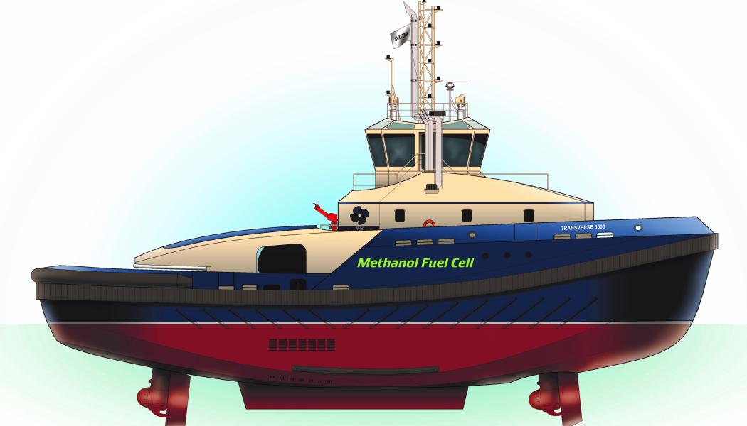 Skissbild av Svitzers kommande bogserbåt. Bild: Svitzer