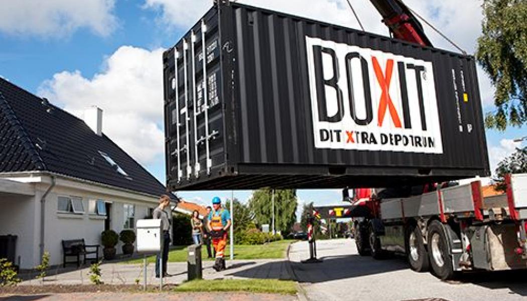 När containern är full och man är redo, är det bara att boka en hämtning. Foto: Boxit