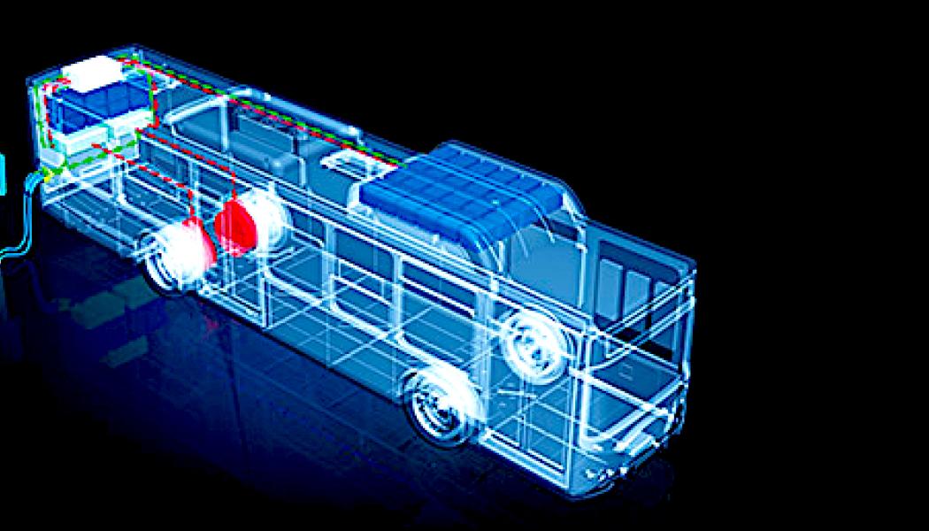 Illustration av BYD:s senaste el-bussmodell. Bild: BYD