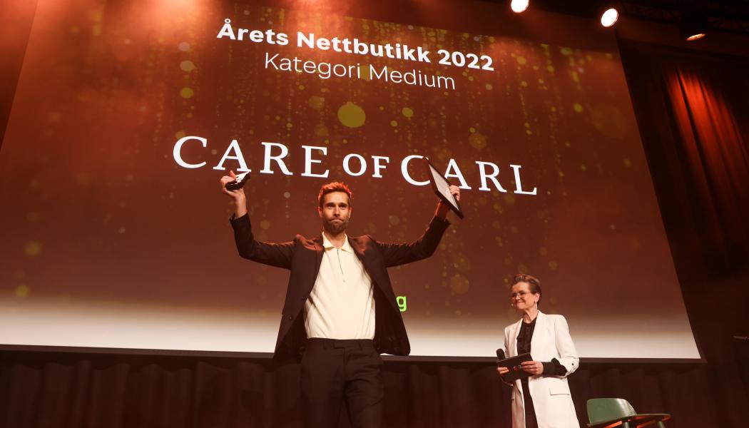 Årets nätbutik: CEO Mathias Ekström från nätbutiken Care of Carl kan kalla sig 