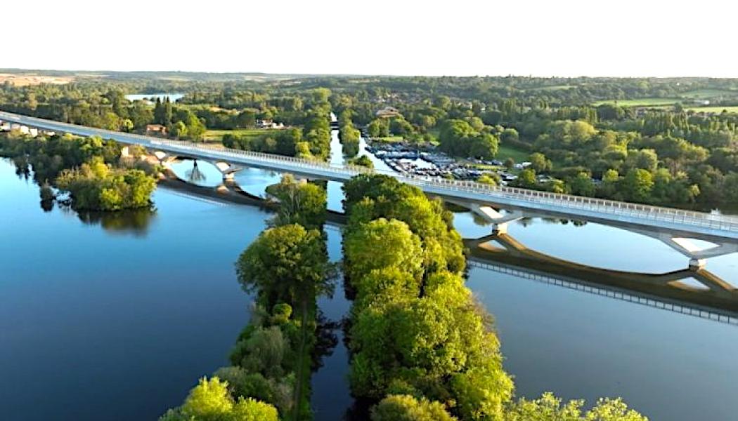 Bildtext:
Arbetet med HS2 fortskrider. Colne Valley-viadukten, Storbritanniens längsta järnvägsbro, är nu färdigställd. Foto: HS2 Ltd