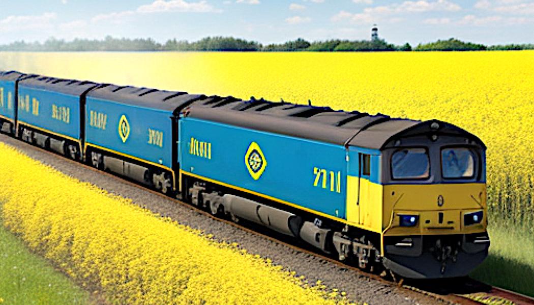 Totalt transporterade Ukrzaliznycja i genomsnitt över 12 miljoner ton gods per månad under hela året. Bild: Arkivbild