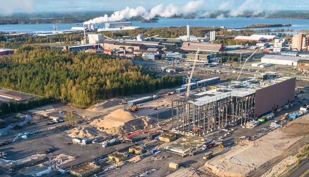 Bilden visar platsen för Kelibers framtida litiumfabrik i Karleby. Foto: Sibanye-Stillwater