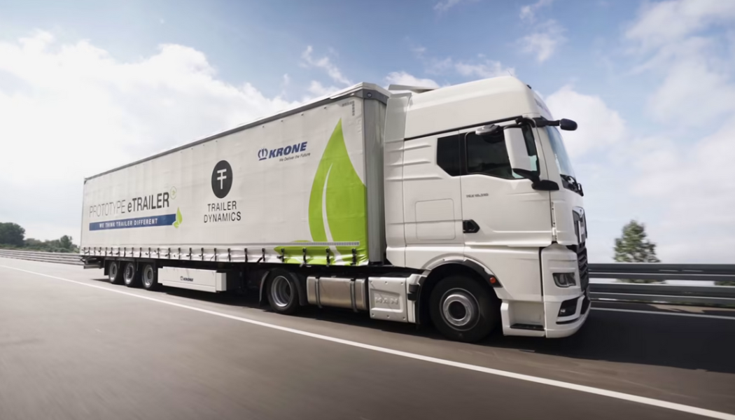 eTrailerns körstyrsystem fungerar oberoende, inget gränssnitt med dragfordonet krävs. Foto: DB Schenker 