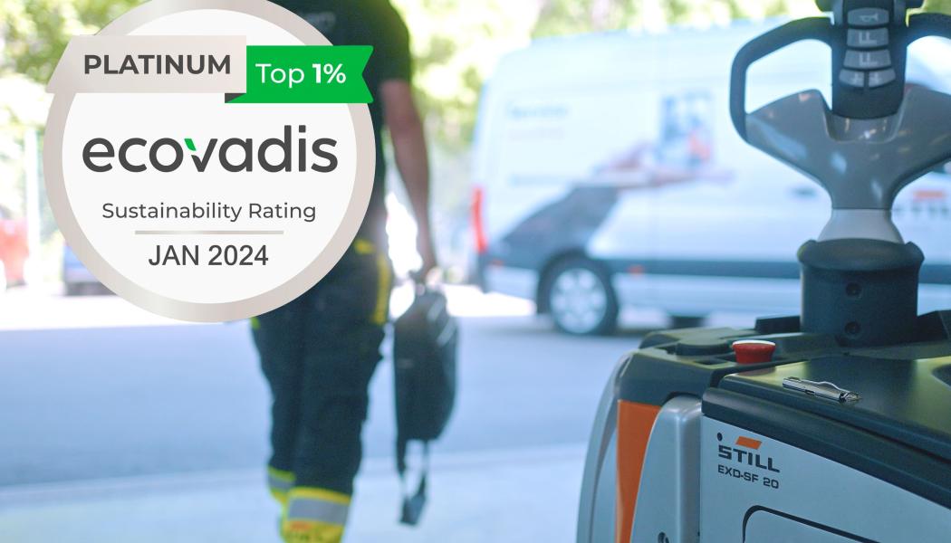 För andra året i rad har STILL fått det högsta betyget,’’Platinum’’, av EcoVadis Foto: Still