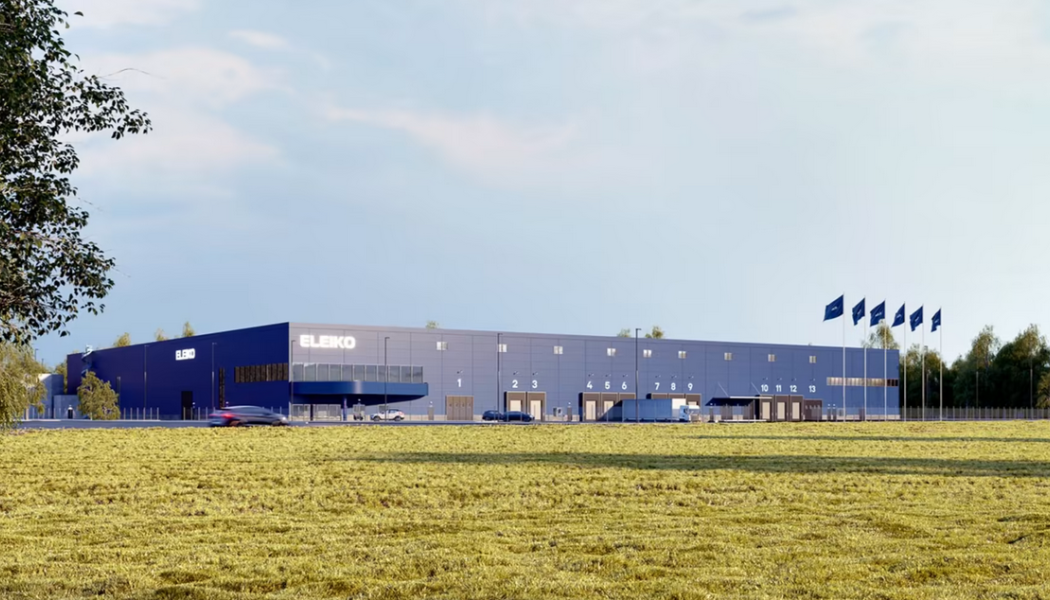 Eleikos nya logistikcenter  ligger i anslutning till det nuvarande huvudkontoret i Halmstad. Foto: Eleiko