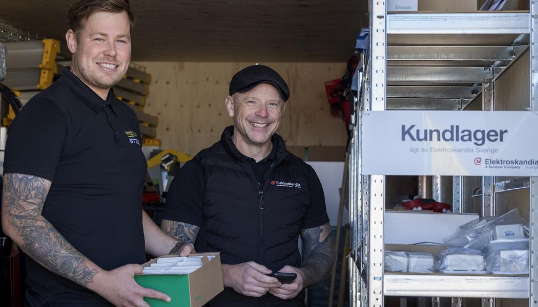 Erik Modig Grönqvist, Assemblin El och Thomas Ihrstedt. Foto:  Elektroskandia.