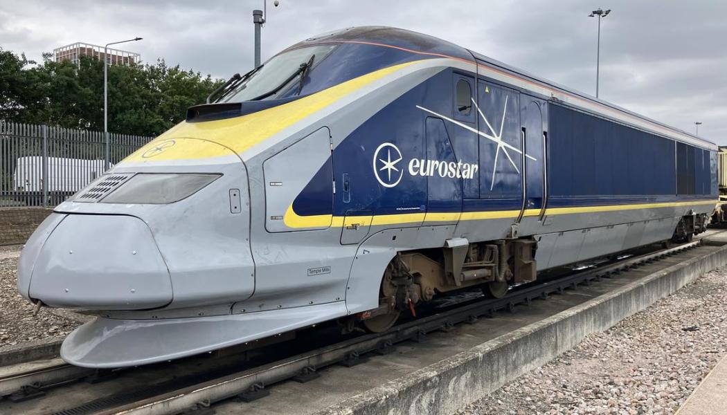 Eurostar kraftvagn 373 nummer 3999. Visades för första gången i Derby.
Foto: Alstom, kredit: Chris Meccandless-Stone