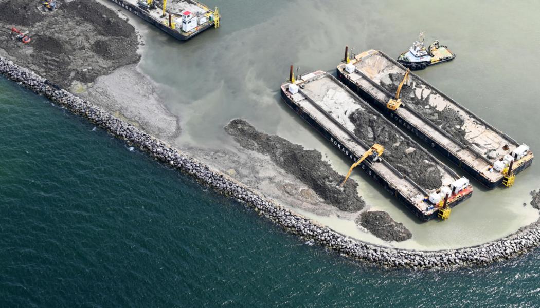 Fehmarn Bält-förbindelsen ska koppla samman Rödbyhamn på Lolland med den tyska ön Fehmarn genom en sänktunnel under havsbotten. Bygget omfattar både en fyrfilig motorväg och en dubbelspårig järnväg. Foto: Fehmarntunnels projektkoncern
