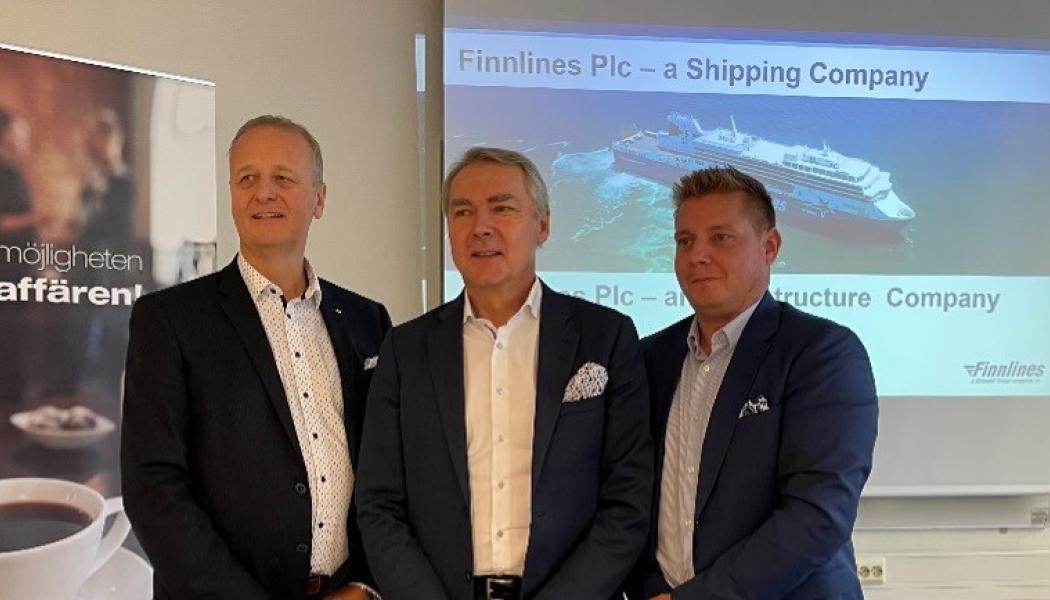 Presskonferens, Mariehamn. Foto: Finnlines