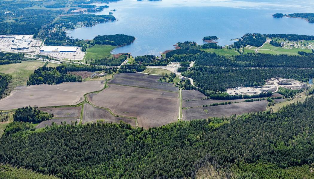 Flygbild Eriksberg. Foto: Karlstad kommun