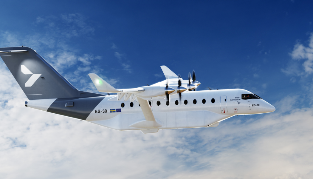 HeartAerospace02 ES-30 är till en början tänkt att ha en elektrisk räckvidd på 200 kilometer, men Heart Aerospace räknar med att den mot slutet av 2030-talet ökar till 400 kilometer till följd av bättre batteriteknik. FOTO: HEART AEROSPACE