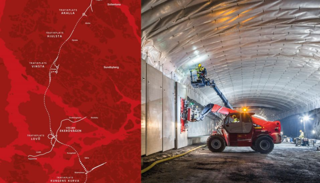 Den sexfiliga motorvägstunneln binder ihop norra och södra Stockholm och bidrar till smidigare resor för den som reser långväga genom Sverige. Foto: Trafikverket