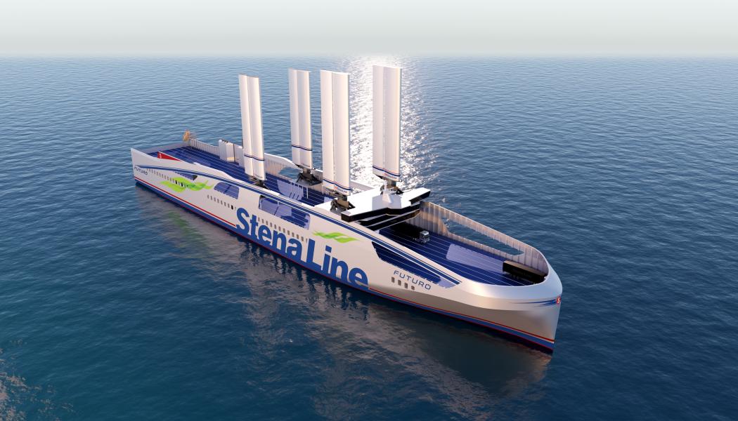 Fartyget Stena Futuro är ännu inte i produktion, men planeras att bli en del rederiets framtida fartygsflotta. Foto: Sten Line