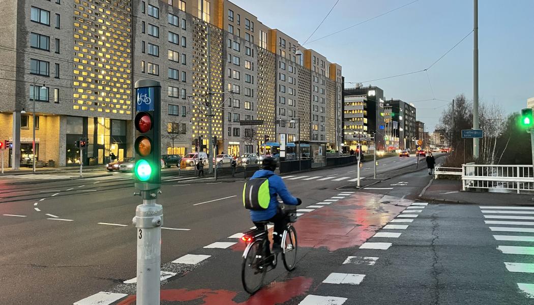 Nytt pendlingscykelstråk längs Mölndalsvägen. Foto: Trafik Göteborg