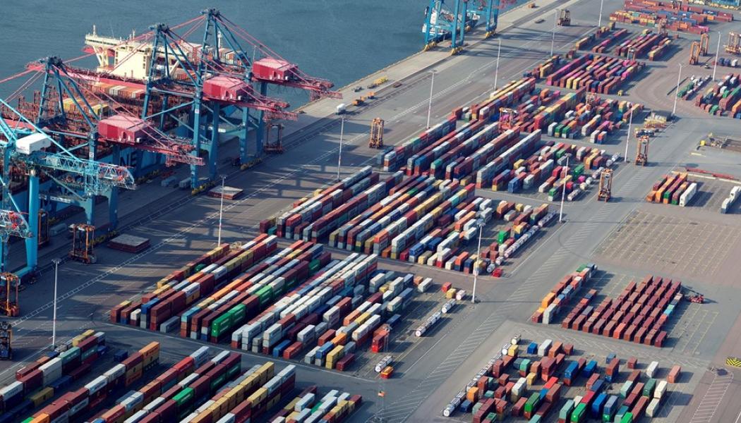 Containerterminalen i Göteborgs hamn. Bild: Göteborgs hamn AB.