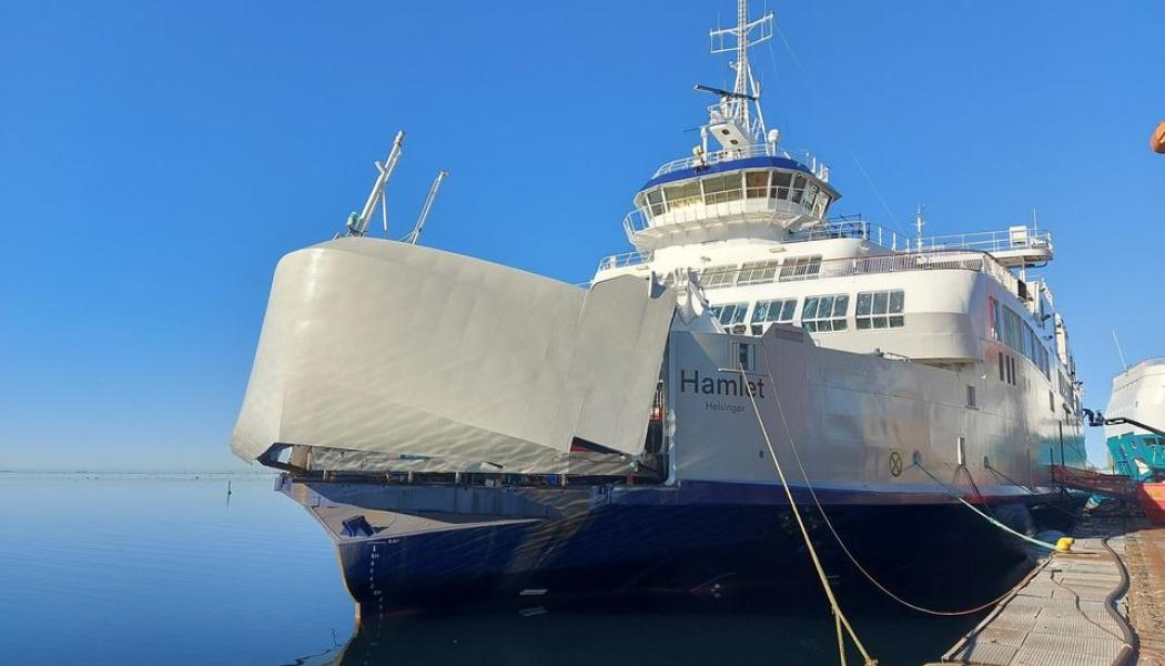 Hamlet återvänder som helt elektrisk färja. Foto: Molslinjen