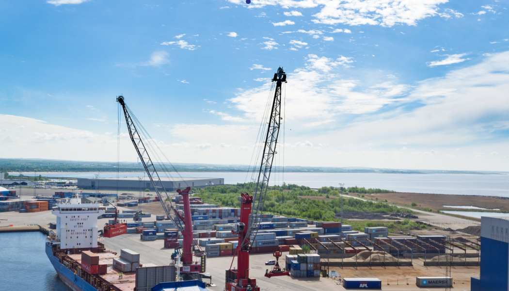 Hallands Hamnar får 700 miljoiner i en satsning på logistik i Halmstad de närmaste åren. Foto: Hallands Hamnar 
