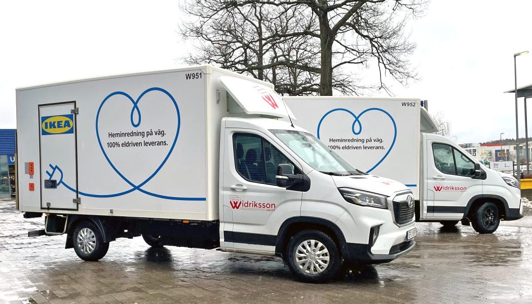 Widriksson börjar utföra leveranserna för IKEA Sverige i Uddevalla-området den 15 januari 2024 och leveranserna kommer att ske sju dagar i veckan. Foto: Widriksson

