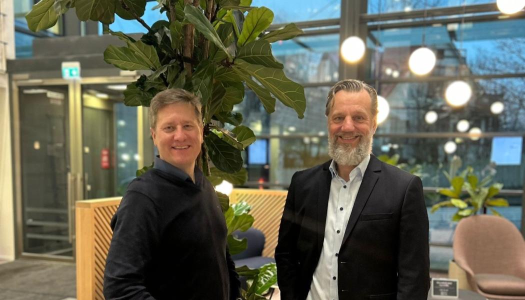 Juha Rissanen, VD för Wibax Logistics Oy och Tero Väyrynen, VD för Wibax Finland Oy. Foto: Wibax