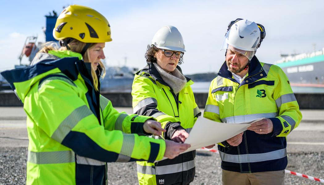 Nordion Energi har påbörjat byggnationen av en ny förvätskningsanläggning i Göteborgs hamn. Pressbild: Nordion Energi