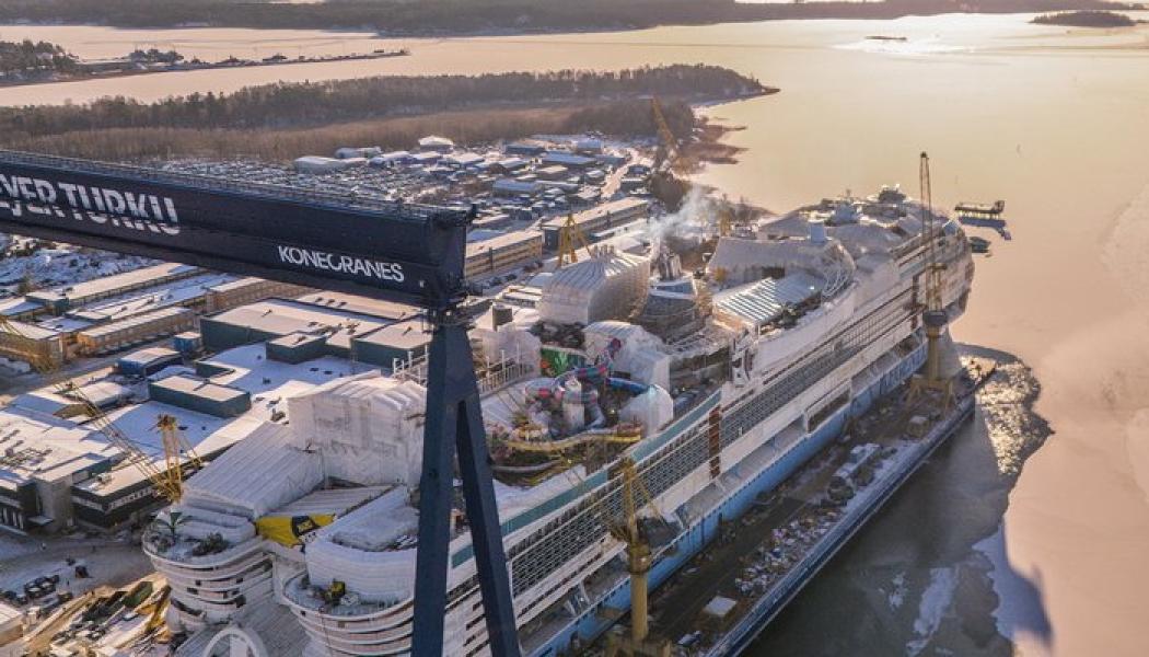 Teknik från kryssningsfartyg vid Meyer-varvet i Åbo används nu i fastigheter för att minska energianvändningen. Foto: Meyer varv i Åbo, Finland.