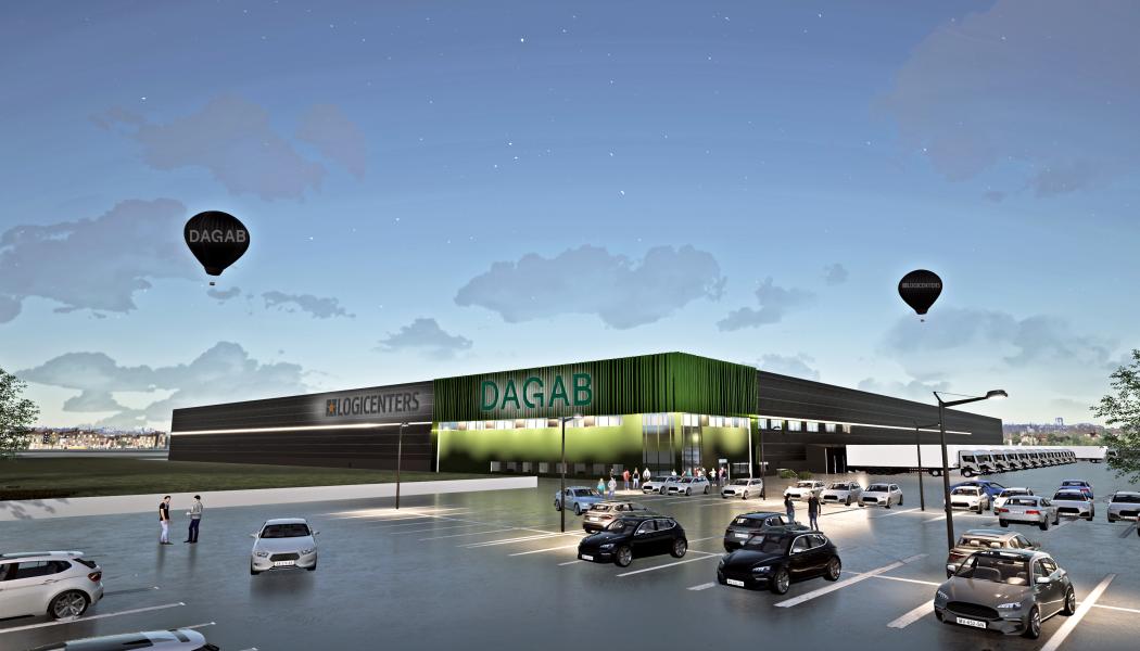 Logicenters nya anläggning i Landskrona. Foto: Logicenters 