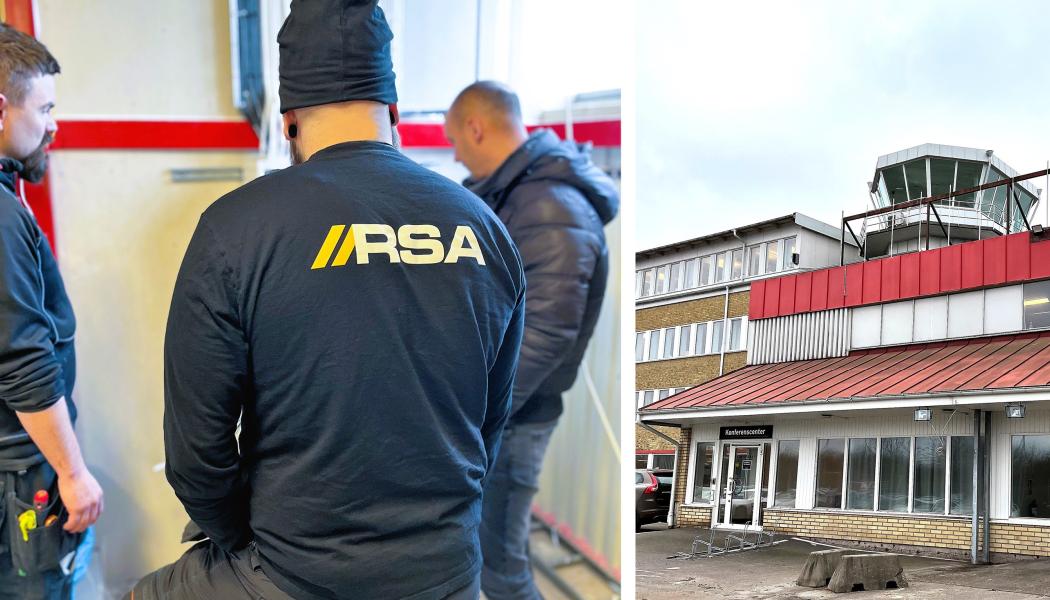 Printhuset Electra flyttar in i Bulltofta flygplats gamla lokaler, RSA har hand om elinstallationer. Foto: RSA