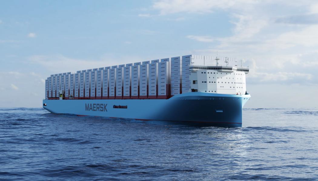 De sex fartygen med kapacitet på 17 000 TEU ska alla levereras 2025. Foto: Maersk