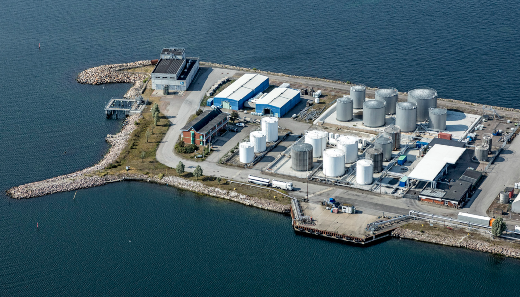 Driftstart av den nya cisternern och kajen planeras till början av 2026. Foto: Wibax