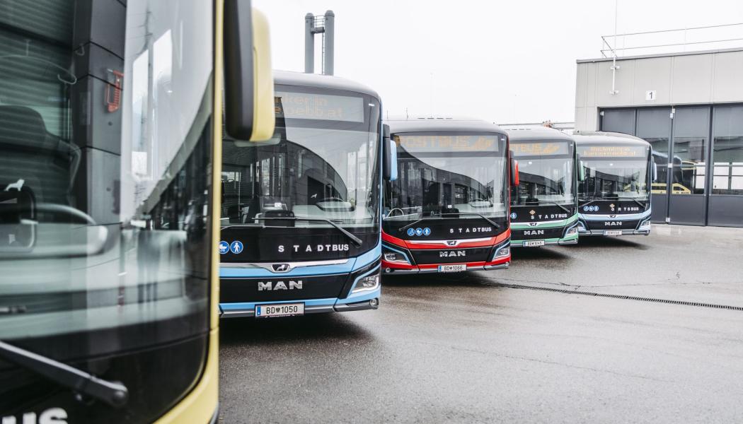 Elbussar från MAN i trafik för ÖBB Postbus i Vorarlberg. Foto: ÖBB Postbus