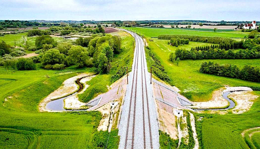 Sträckan Ringsted-Fehmarn vid Naestved norra. Foto: Banedanmark