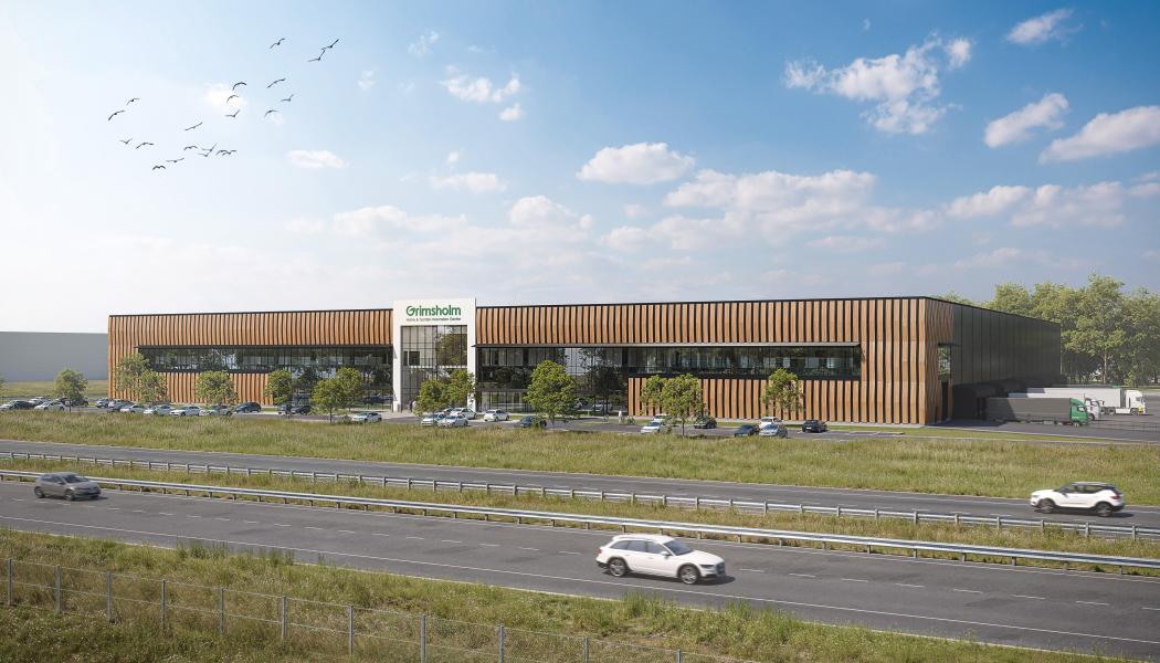 Anläggningen kommer att innehålla företagets huvudkontor liksom showroom, produktutveckling, testcenter, produktion och lager. Bild: Nordsten Development