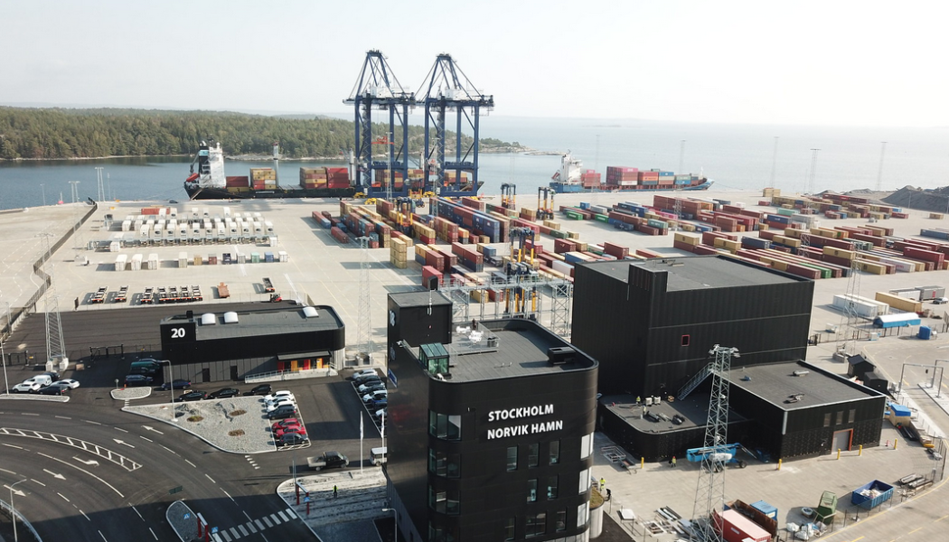 Stockholm Norvik Hamn stärker sin position som ett viktigt logistiknav i Mälardalen. Foto: Norvik Hamn