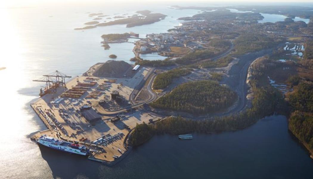 Norvik, flygbild. Foto: Byline Stockholms Hamnar  Per-Erik Adamsson