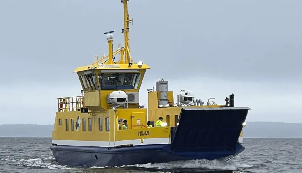 Det nästan 30 meter långa Innamo trafikerar mellan Nagus kyrkby, ön Innamo, Ahvensaari och flera andra öar. FOTO: HL Metal