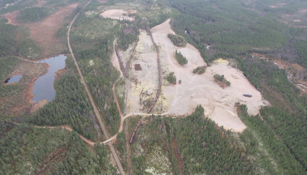 Terminalen blir strategiskt placerad mitt i Sverige och bland de största i sitt slag. Foto: Inlandsbanan