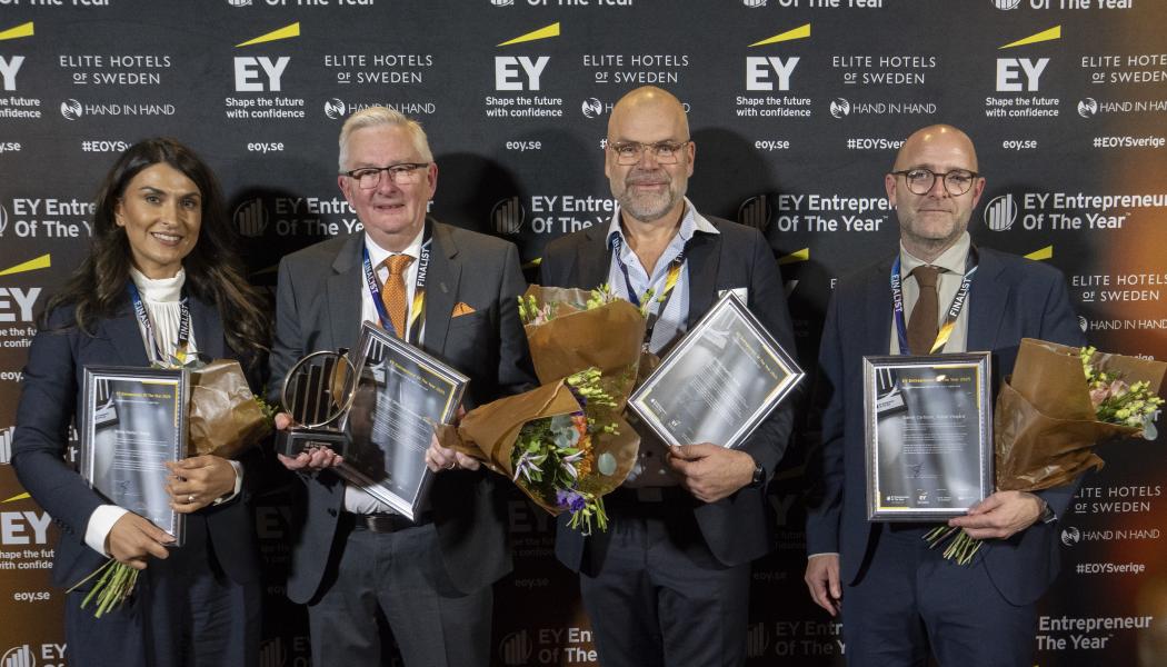 Utmärkelsen delades ut vid regionfinalen i Lund den 11 november, där entreprenörer från hela södra Sverige deltog. Foto: Jonas Borg