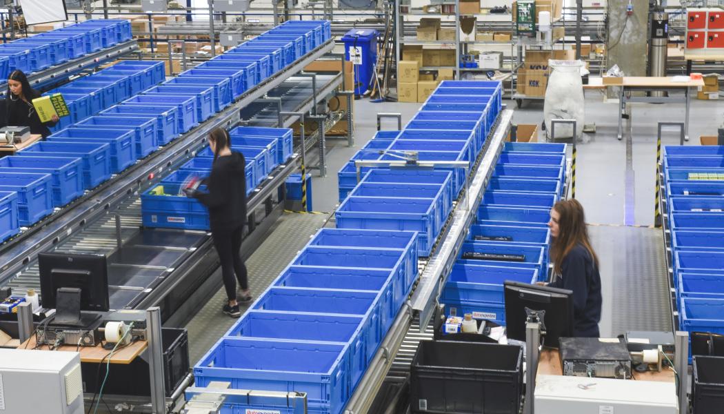 Packstationerna på logistikcenter i Enköping. Foto: KGK
