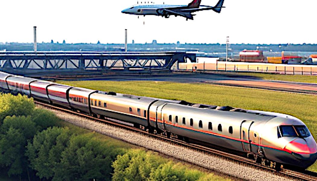 Flyget och järnvägen, två konkurrenter. Bild: Arkivbild