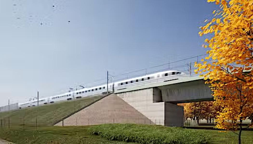 Planerad höghastighetsjärnväg mellan Warszawa och Łódź är en del av Polens stora transportprojekt. Bild: CPK