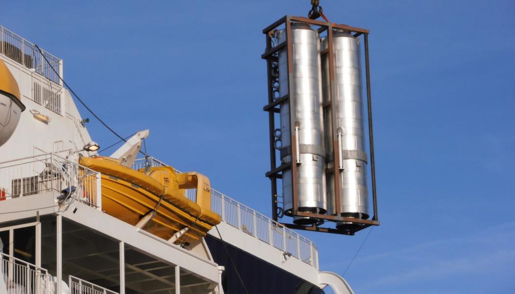 Online-skrubbersystemsdesign (s.k. öppna scrubbers) installeras på Color Lines Fartyg Superspeed II. Foto: Wärtsilä