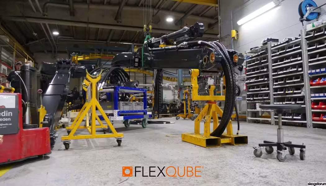 FlexQubes vagnsystem hos kunder inom logistik och materialhantering. Foto: FlexQube