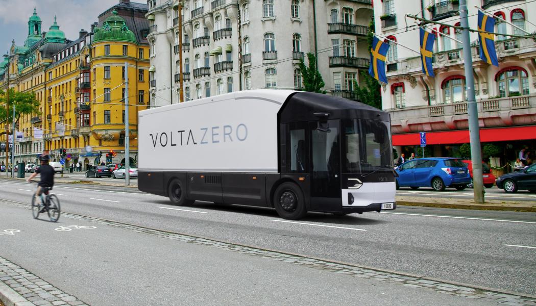 Provkörning av Volta Trucks el-lastbilar på eComExpo. Foto: eLife