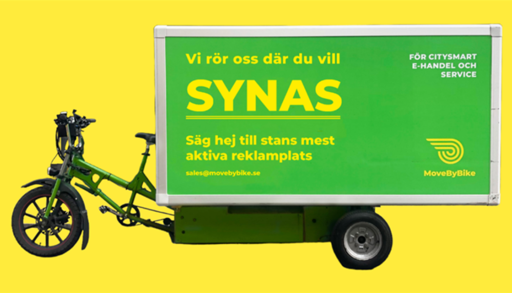 MoveByBike öppnar rörliga reklamplatser. Foto: MoveByBike 