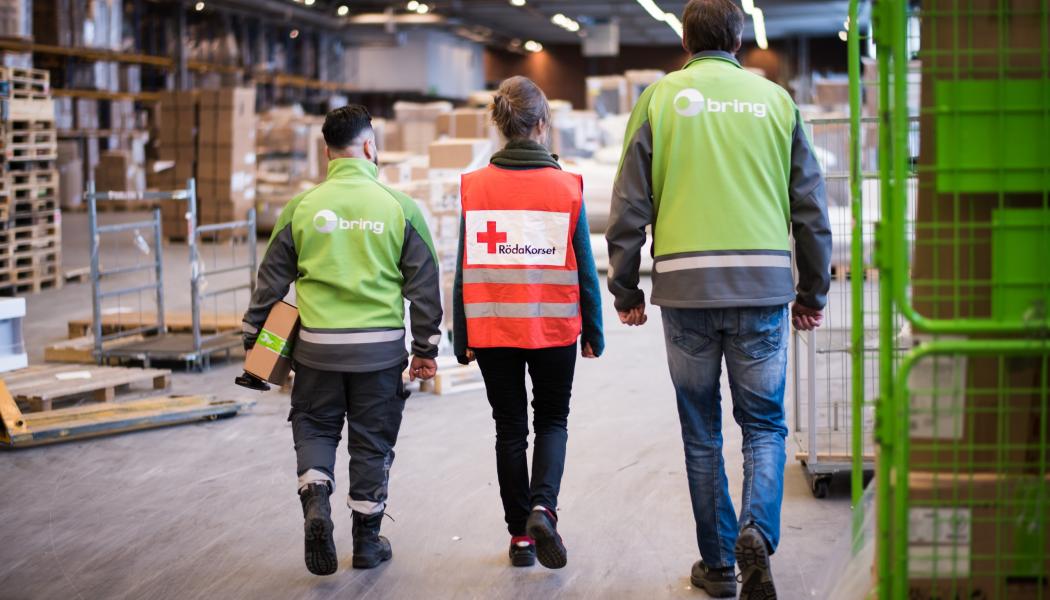 Bring förnyar avtal som beredskapspartner till Röda Korset. Foto: Marie Sparreus, Röda Korset.