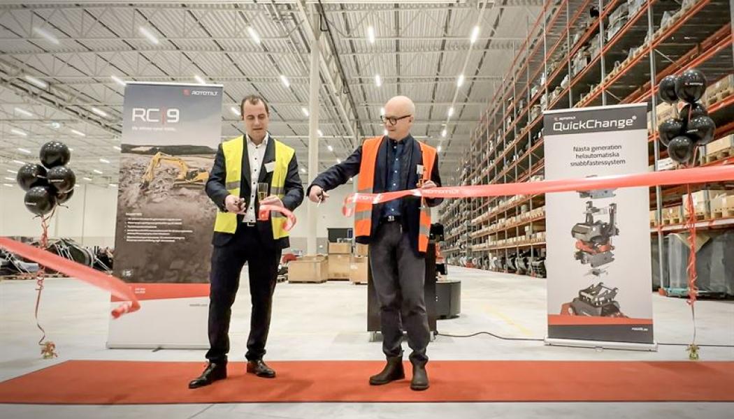 Bandklippning i Rosersberg. Foto: Rototilt