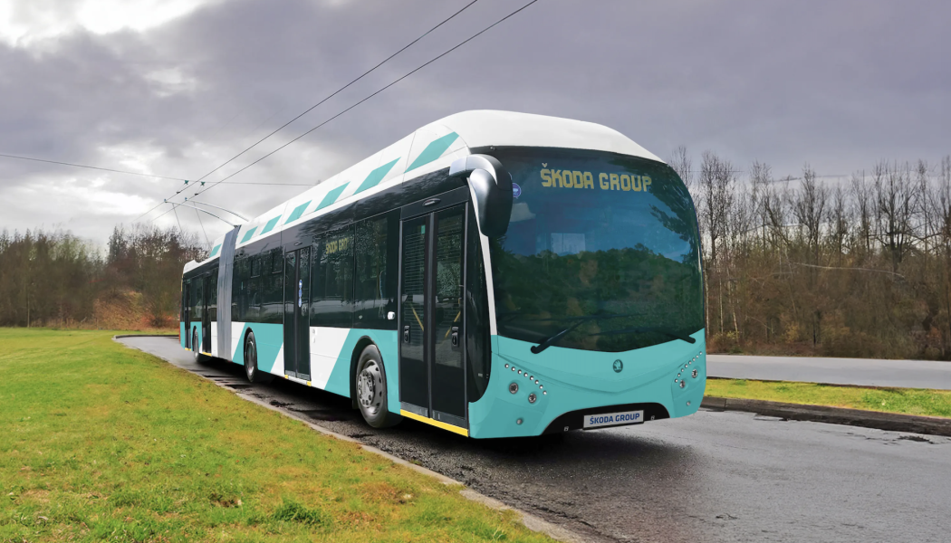 De nya fordonen kommer att utrustas med batteridrift som möjliggör körning upp till 25 kilometer utan ström från ledningar. Bild: Skoda