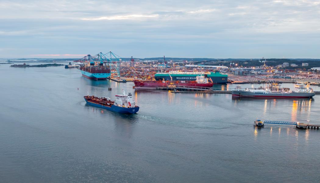 Det containeriserade exportgodset minskade minimalt och det volymerna på importsidan ökade stort under året. Foto: Göteborgs Hamn
