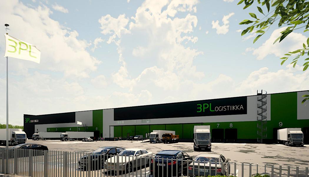 Kommer att ligga nära Finlands största export- och importhamn. Illustration: 3P Logistiikka Group